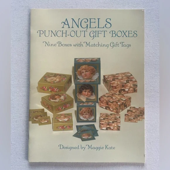 Angels Punch-Out Gift Boxes Nine Boxes with Matching Gift Tags Vintage 1994 Book - Picture 1 of 8